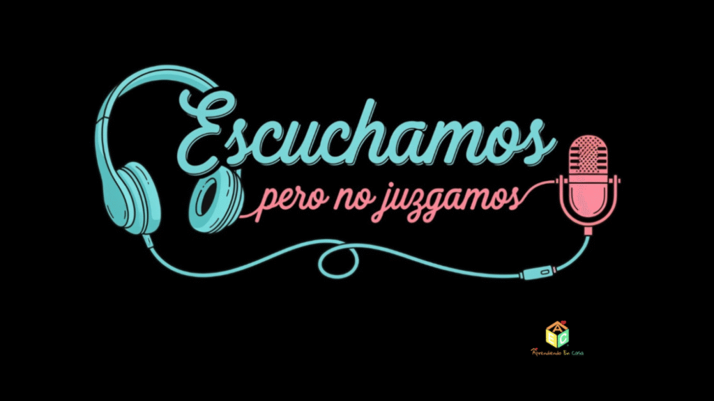 Logo Escuchamos Pero No Juzgamos con fondo negro